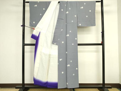 平和屋着物●上質な小紋　舞桜　正絹　逸品　未使用　DABK2752op