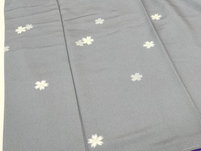 平和屋着物●上質な小紋　舞桜　正絹　逸品　未使用　DABK2752op