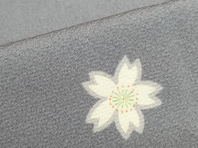 平和屋着物●上質な小紋　舞桜　正絹　逸品　未使用　DABK2752op
