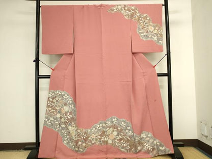 平和屋着物●訪問着　作家物　絞り　辻が花　金彩　正絹　逸品　DABK2753op
