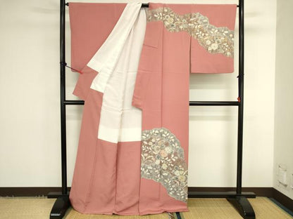 平和屋着物●訪問着　作家物　絞り　辻が花　金彩　正絹　逸品　DABK2753op