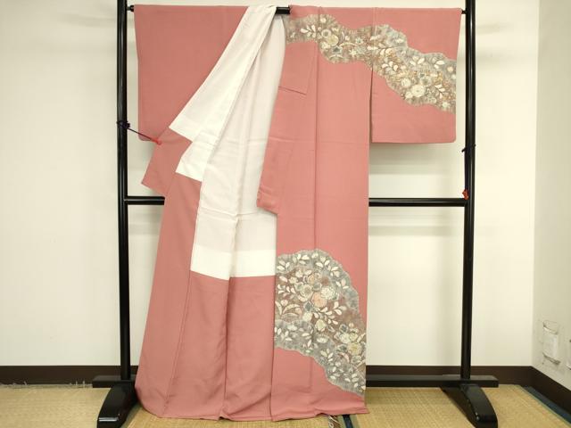 平和屋着物●訪問着　作家物　絞り　辻が花　金彩　正絹　逸品　DABK2753op