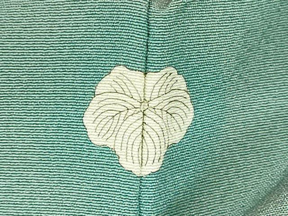 平和屋着物●上質な色無地　作家物　千草色　正絹　逸品　DABK2770op
