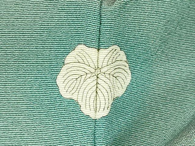 平和屋着物●上質な色無地　作家物　千草色　正絹　逸品　DABK2770op