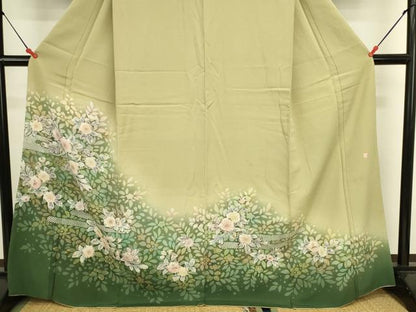 平和屋着物●訪問着　作家物　絞り　辻が花　暈し染め　金彩　正絹　逸品　DABK2776op