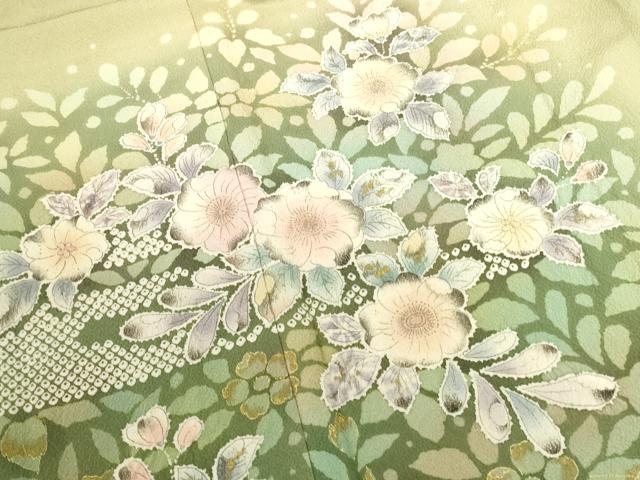平和屋着物●訪問着　作家物　絞り　辻が花　暈し染め　金彩　正絹　逸品　DABK2776op