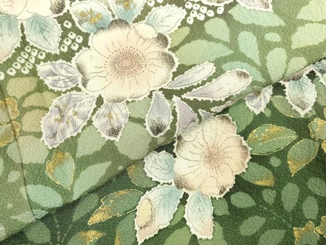 平和屋着物●訪問着　作家物　絞り　辻が花　暈し染め　金彩　正絹　逸品　DABK2776op