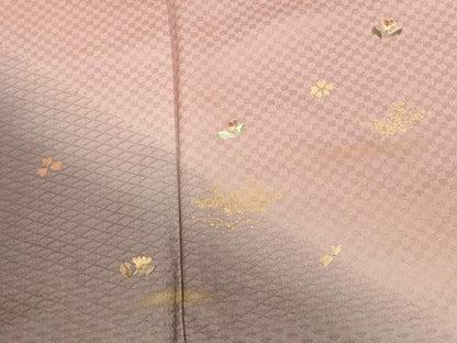 平和屋着物●訪問着　刺繍　舞花　暈し染め　金彩　正絹　逸品　DABK2779op
