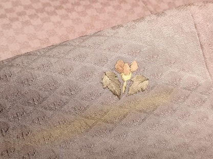 平和屋着物●訪問着　刺繍　舞花　暈し染め　金彩　正絹　逸品　DABK2779op