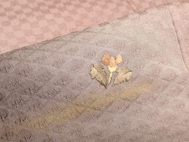 平和屋着物●訪問着　刺繍　舞花　暈し染め　金彩　正絹　逸品　DABK2779op