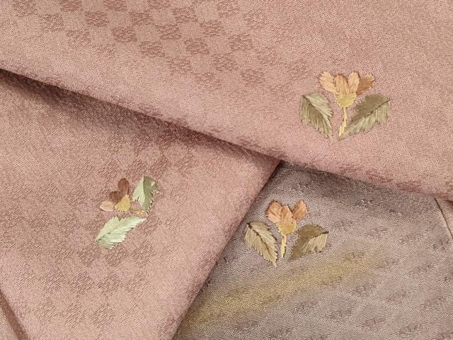 平和屋着物●訪問着　刺繍　舞花　暈し染め　金彩　正絹　逸品　DABK2779op