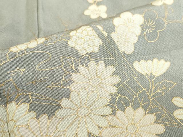 平和屋着物●訪問着　扇面花文　金彩　正絹　逸品　DABK2785op