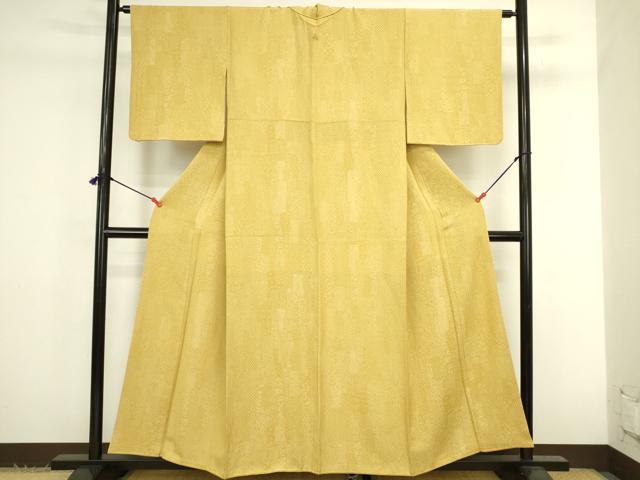 平和屋着物●江戸小紋　お召　吉祥花小紋柄　正絹　逸品　DABK2806op
