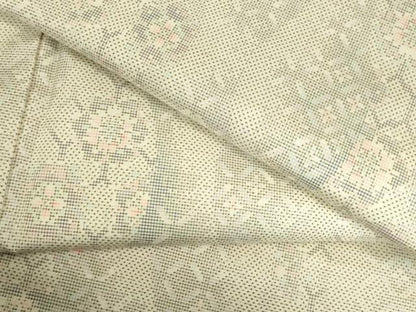 平和屋着物●本場大島紬　白大島　9マルキ　立涌花文　正絹　逸品　未使用　DABK2811op