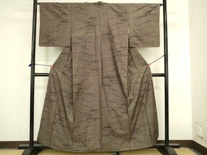 平和屋着物●本場大島紬　9マルキ　舞蝶文　正絹　逸品　未使用　DABK2813op