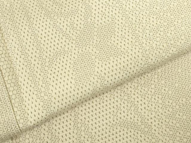 平和屋着物●本塩沢　110亀甲　草花文　正絹　逸品　DABK2823op