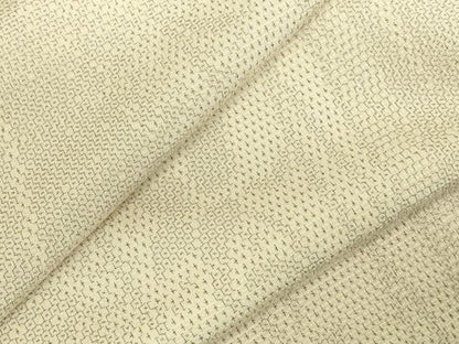 平和屋着物●本塩沢　110亀甲　草花文　正絹　逸品　DABK2823op