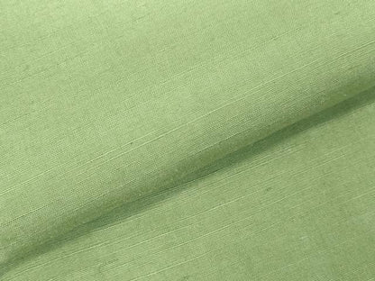 平和屋着物●結城紬　柳色　正絹　逸品　未使用　DABK2824op