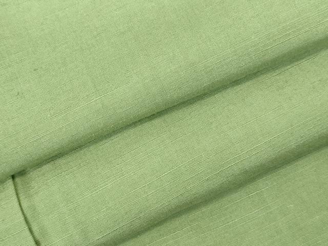 平和屋着物●結城紬　柳色　正絹　逸品　未使用　DABK2824op