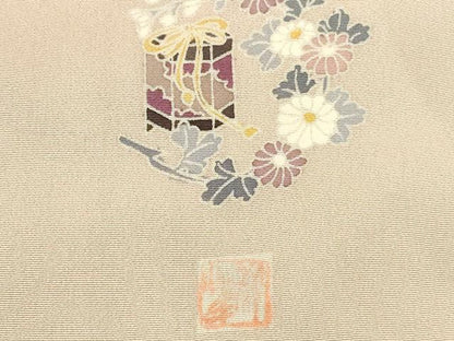 平和屋着物●豪華色留袖　翠峯　風景花松文　正絹　逸品　DABK2828op