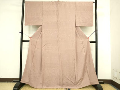 平和屋着物●上質な色無地　名物裂地紋　百柄　正絹　逸品　DABK2853op