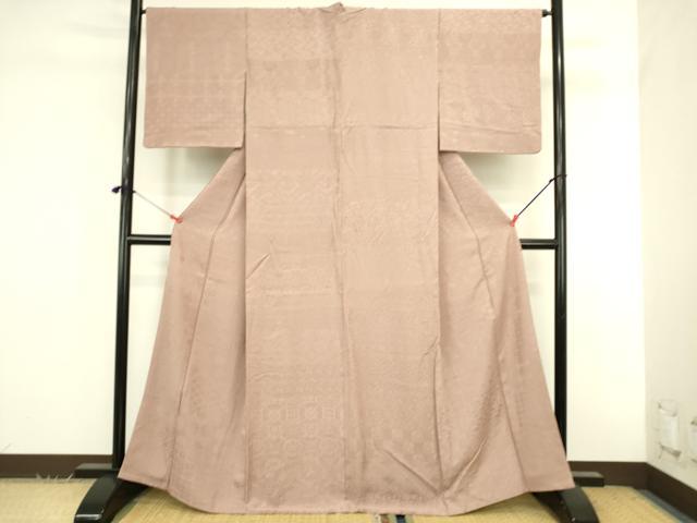 平和屋着物●上質な色無地　名物裂地紋　百柄　正絹　逸品　DABK2853op