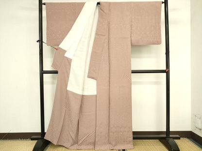 平和屋着物●上質な色無地　名物裂地紋　百柄　正絹　逸品　DABK2853op