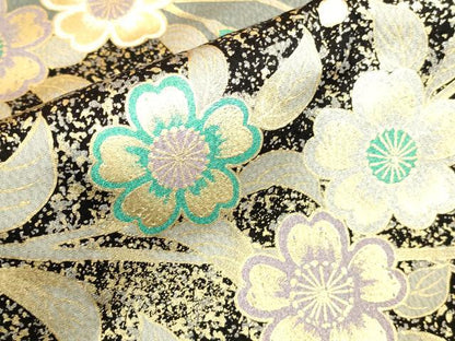 平和屋着物●豪華振袖　駒刺繍　舞桜　金銀彩　正絹　逸品　DABK2857op