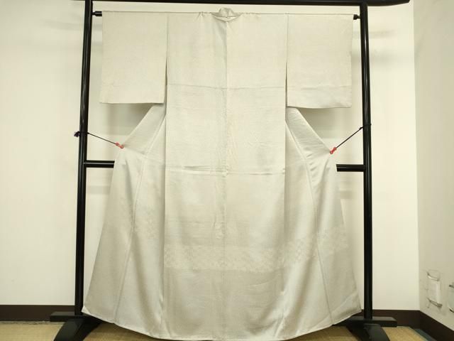 平和屋着物●豪華色留袖　梅鉢地紋　絹鼠色　正絹　逸品　DABK2870op