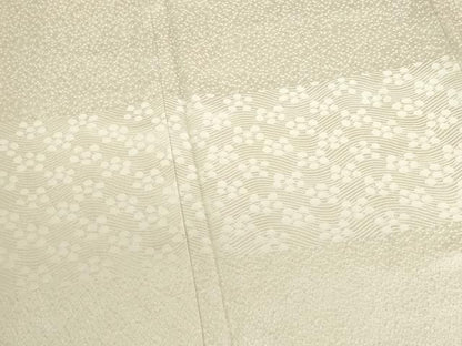 平和屋着物●豪華色留袖　梅鉢地紋　絹鼠色　正絹　逸品　DABK2870op