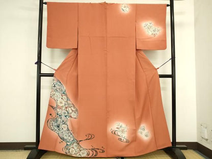 平和屋着物●訪問着　絞り　辻が花　暈し染め　正絹　逸品　DABK2874op
