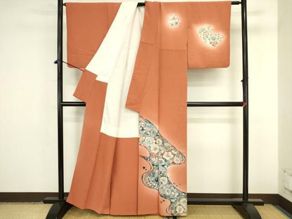 平和屋着物●訪問着　絞り　辻が花　暈し染め　正絹　逸品　DABK2874op