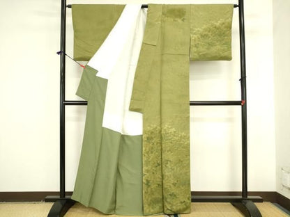平和屋着物●訪問着　花尽くし　暈し染め　正絹　逸品　DABK2875op