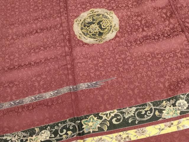 平和屋着物●訪問着　螺鈿　更紗花文　金彩　正絹　逸品　DABK2884op