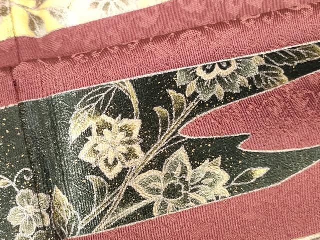 平和屋着物●訪問着　螺鈿　更紗花文　金彩　正絹　逸品　DABK2884op