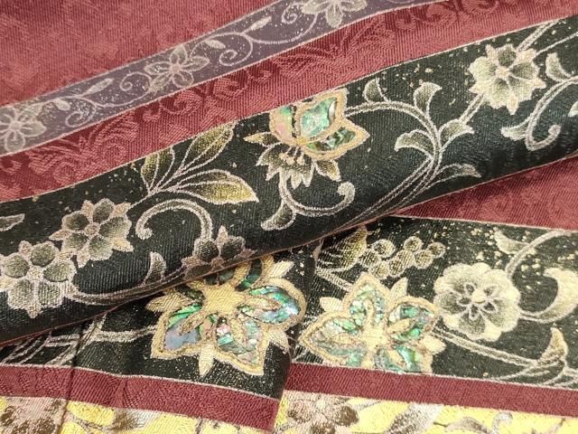 平和屋着物●訪問着　螺鈿　更紗花文　金彩　正絹　逸品　DABK2884op