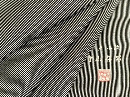 平和屋着物●寺山存男　江戸小紋　万筋　羊羹色×白練色　正絹　逸品　DABK2887op