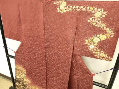平和屋着物●越後十日町の一流染匠　桐屋・翠山工房　訪問着　絞り　辻が花　暈し染め　銀通し地　正絹　逸品　DABK2888op