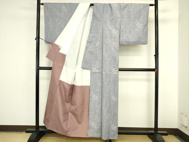 平和屋着物●本場大島紬　草花　正絹　逸品　DABK2890op