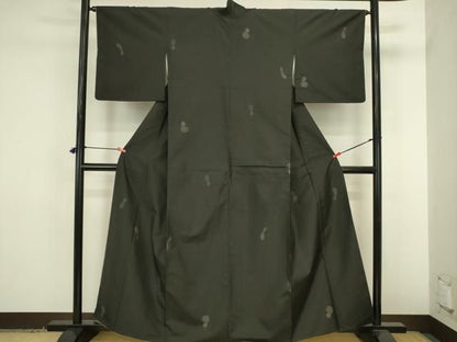 平和屋着物●本場縞大島紬　瓢箪　ひょうたん　正絹　逸品　DABK2892op