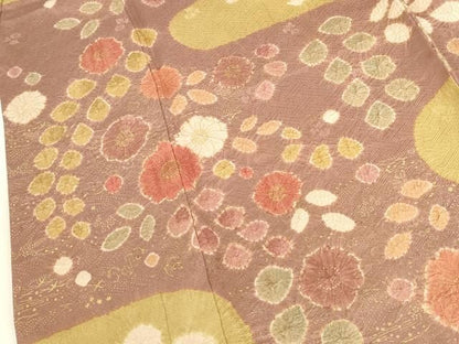平和屋着物●訪問着　絞り　辻が花　金彩　正絹　逸品　DABK2894op