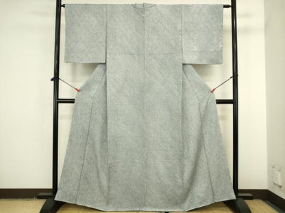 平和屋着物●大変加工の良い総絞り小紋　正絹　逸品　未使用　DABK2895op