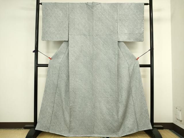 平和屋着物●大変加工の良い総絞り小紋　正絹　逸品　未使用　DABK2895op