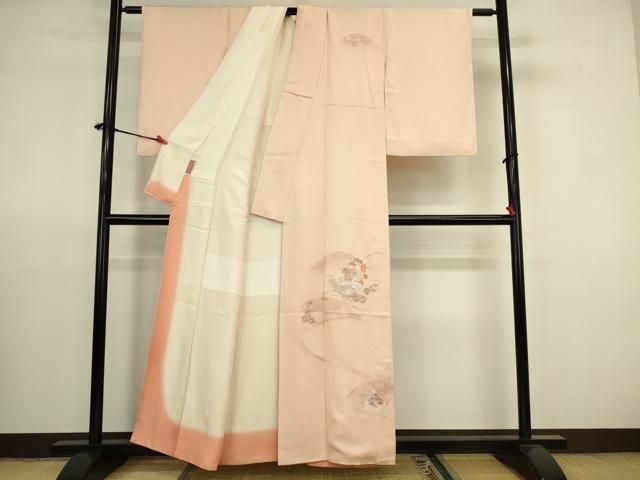平和屋着物▼訪問着　総刺繍　花籠文　正絹　逸品　DABK2901op