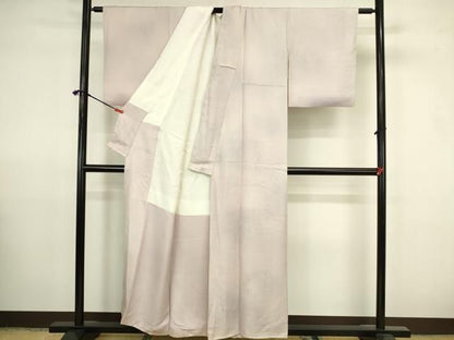 平和屋着物▼上質な小紋　作家物　枝梅地紋　暈し染め　正絹　逸品　DABK2904op
