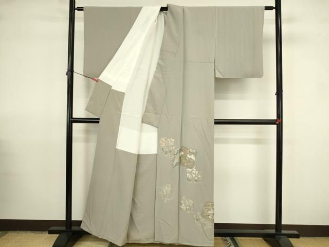 平和屋着物▼豪華色留袖　総刺繍　風景花文　金糸　正絹　逸品　DABK2910op