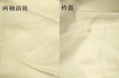 平和屋着物▼訪問着　手描き　草花　正絹　逸品　DABK2911op