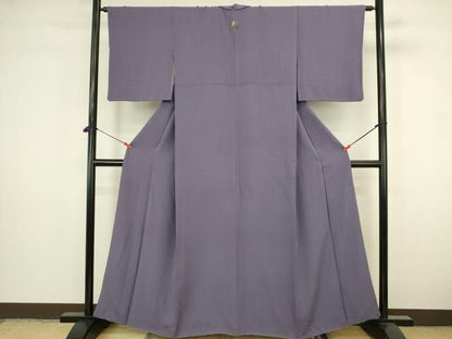 平和屋着物▼ファッションデザイナー 花井幸子監修　色無地　紫苑色　ますいわ屋扱い　正絹　逸品　DABK2923op