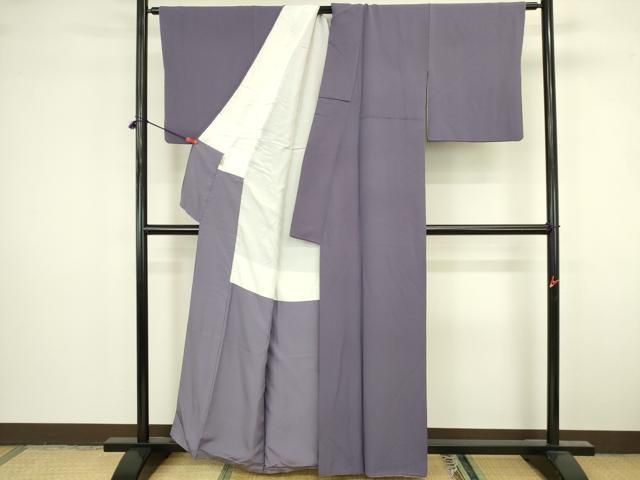 平和屋着物▼ファッションデザイナー 花井幸子監修　色無地　紫苑色　ますいわ屋扱い　正絹　逸品　DABK2923op
