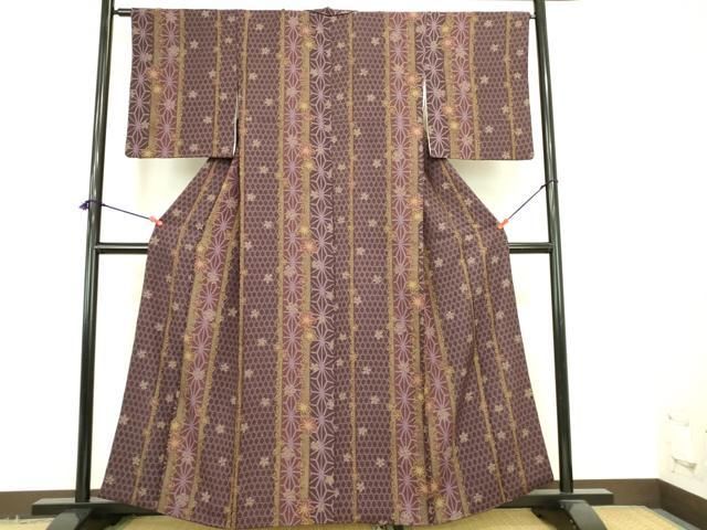 平和屋着物▼上質な小紋　舞桜間道　正絹　逸品　DABK2932op
